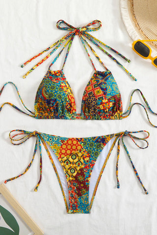 Tie-Side Halter Bikini Sets