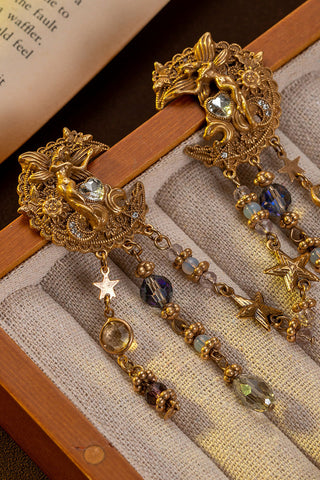 Fairy Moon Star Dangle Earrings