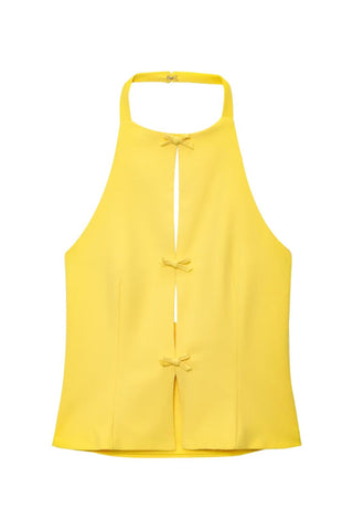 Halter Bow Detail Tank