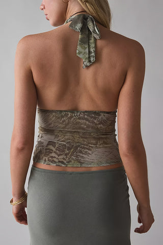 Halter-Neck Printed Camisole