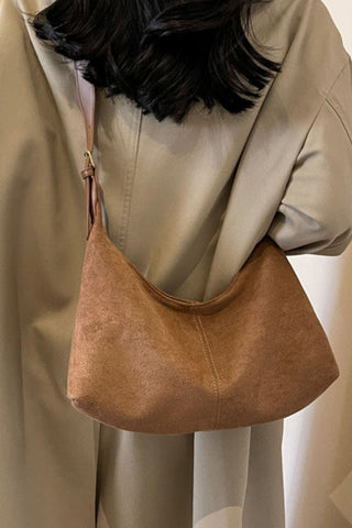 Suede Slouchy Shoulder Bag