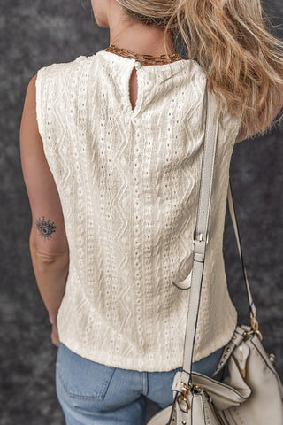 Sleeveless Textured Knit Top