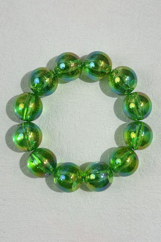 Iridescent Bead and Translucent Resin Bangle