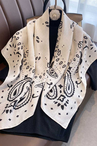 Paisley Print Square Scarf