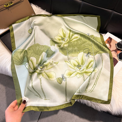 Floral-Print Square Scarf