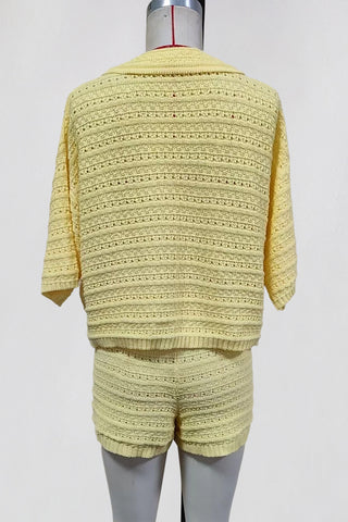 Button-Front Short Set