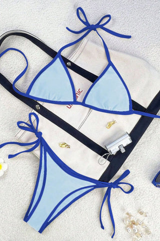 Tie-Back Halter Bikini Sets