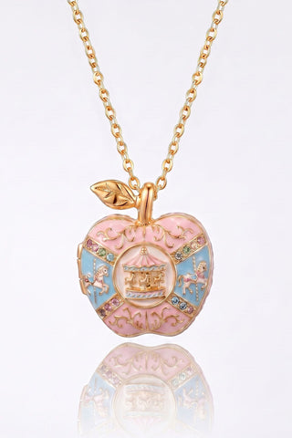 Ballerina Charm Apple Locket Necklace