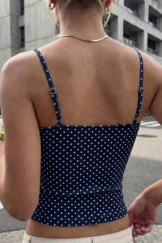 Polka Dot Scoop Neck Cami Top