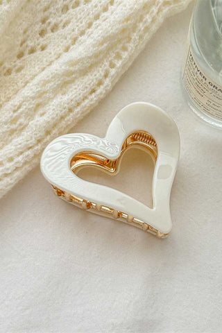 Hollow Heart-Shaped Hair Claw Clip