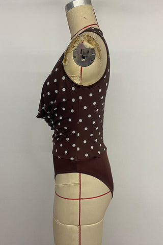 Polka Dot V-Neck Bodysuit