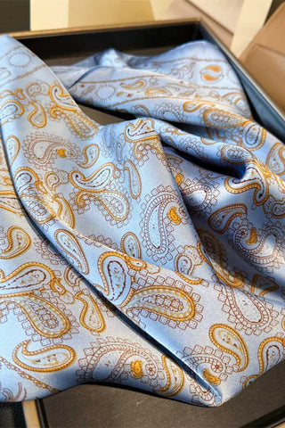 Paisley Print Satin Neck Scarf