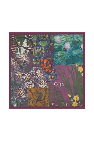 Patchwork Floral Print Square Scarf