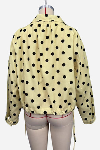 Button-Up Polka Dot Jacket