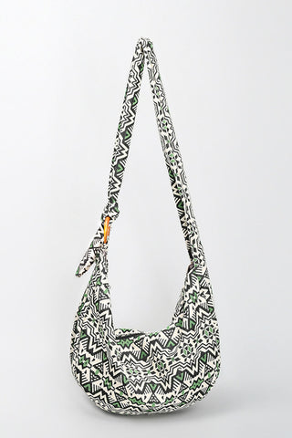 Patterned Knot Strap Hobo Bag
