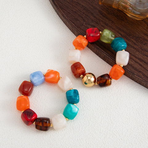 Chunky Beaded Stretch Bracelet
