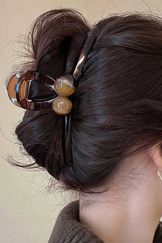 Marbled Sphere Stack Hair Claw Clip