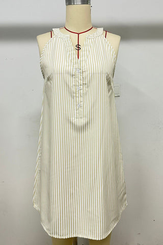 Striped Sleeveless Casual Dress