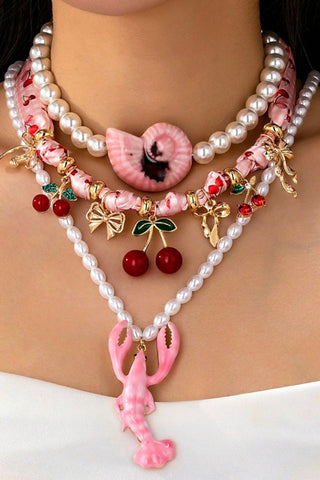 Pearl Shell Lobster Necklace