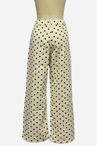 Polka-Dot Wide Leg Jeans