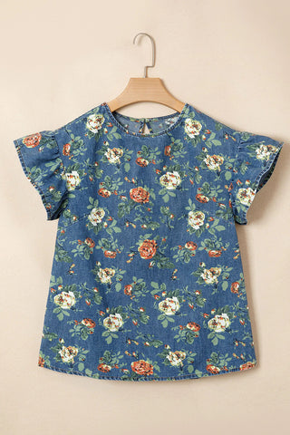 Floral Puff Sleeve T-Shirt
