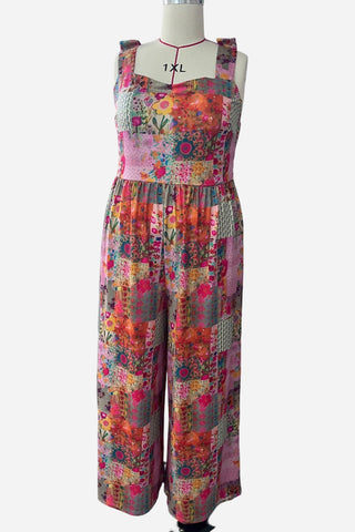 Printed Boho Wide-Leg Jumpsuit