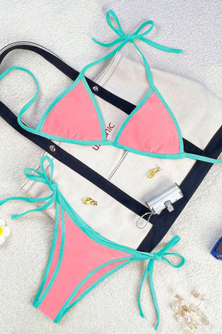 Tie-Back Halter Bikini Sets