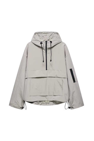 Half-Zip Hooded Anorak Jacket