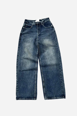 Star Patch Wide Leg Jeans