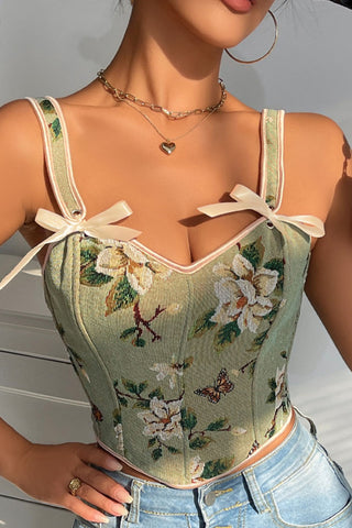 Floral Bow Strap Cami