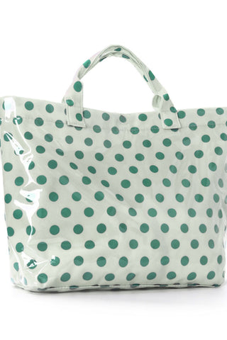 Polka Dot Structured Carryall Tote