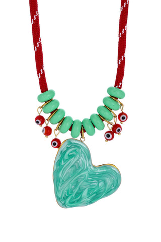 Eclectic Heart Charm Necklace