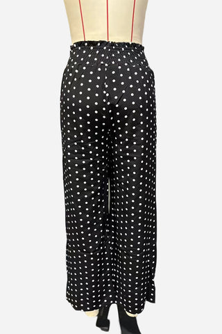 Polka Dot Wide-Leg Casual Pants