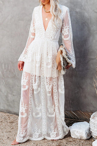 Lace Detail Maxi Dress