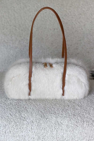 Faux Fur Top Handle Bag