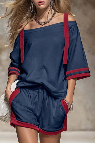 Off-Shoulder Two-Piece Short Set