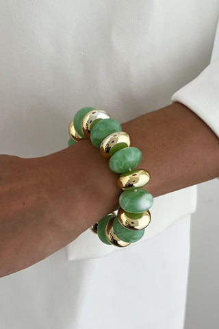 Mixed Stone and Bead Stretch Bracelet