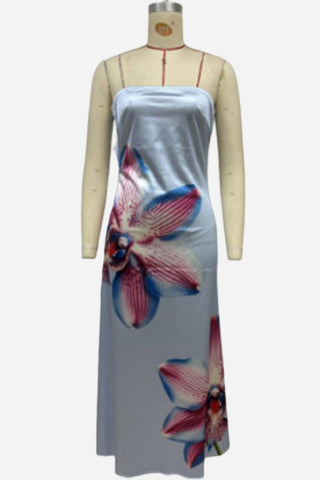 Strapless Maxi Floral Vacation Dress