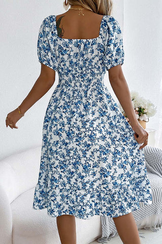 Off-Shoulder Smocked Casual Dress