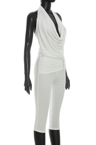 Halter Neck Pants Set