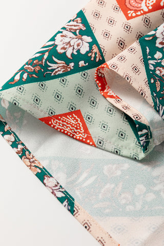 Patchwork Lantern Sleeve Top