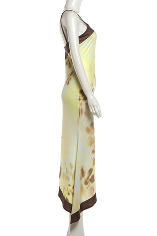 Asymmetric Hem Slip Dress