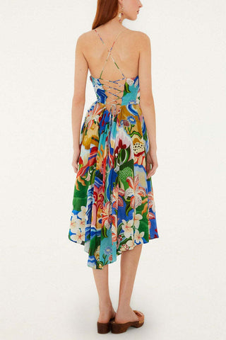Vibrant Printed Midi Dress