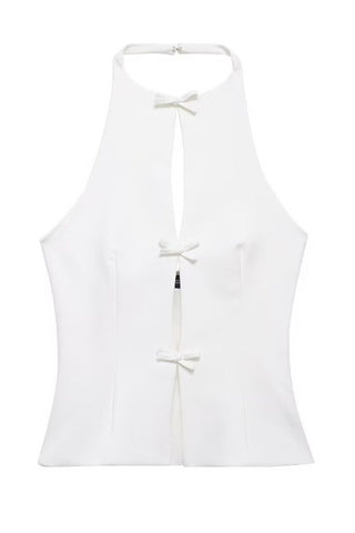 Halter Bow Detail Tank
