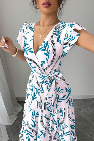 Casual Maxi Dress with Puffed Sleeves
