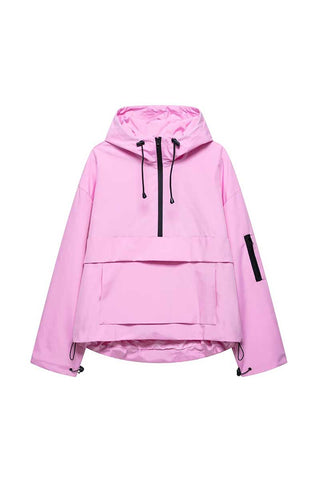 Half-Zip Hooded Anorak Jacket