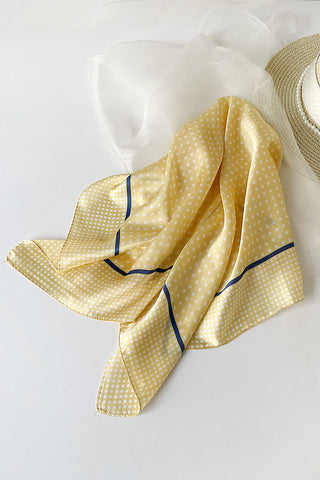 Polka Dot Square Scarf with Border
