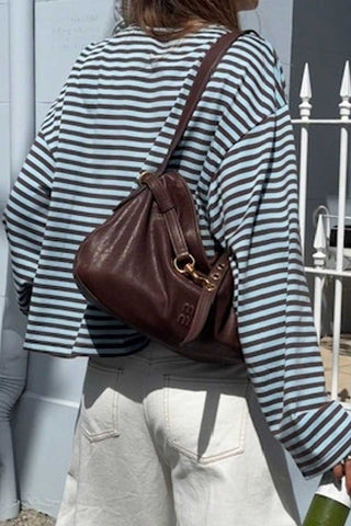 Striped Long Sleeve Crew Neck T-Shirt