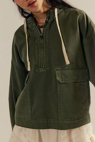 Long Sleeve Drawstring Zip Hoodie
