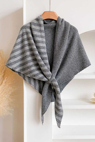 Knit Front-Tie Wrap Shawl